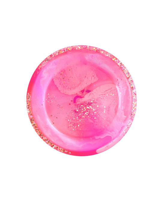 Pink Shimmer Resin Bowl