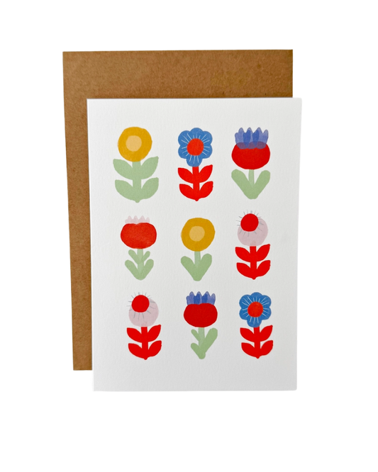 Nine Flowers Card