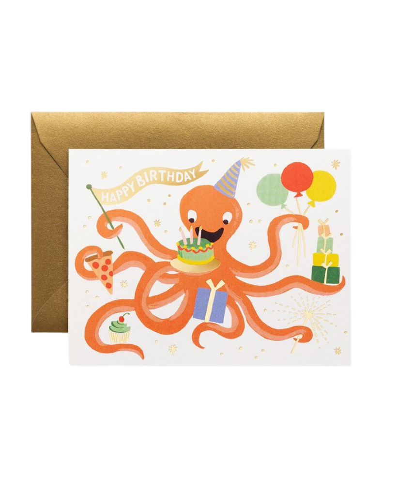 Octopus Birthday Card
