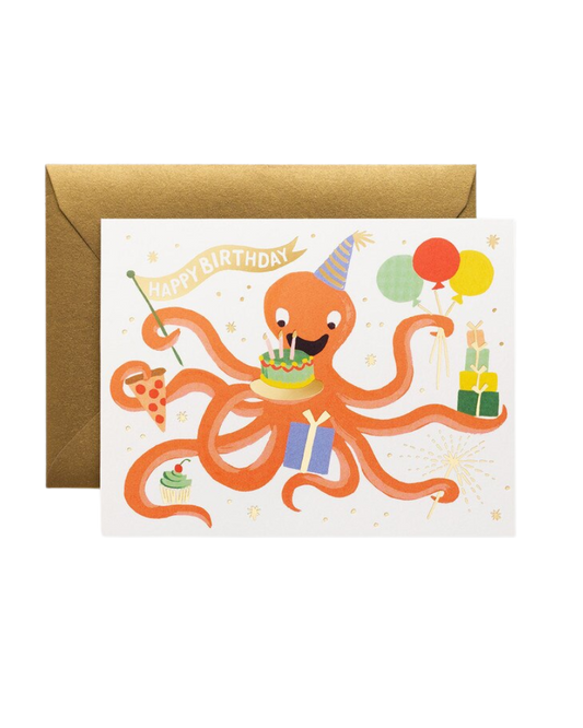 Octopus Birthday Card