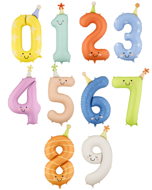 86cm Party Number Balloons (Flat)