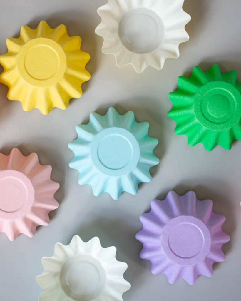 Pastel Mix Bloom Baking Cups
