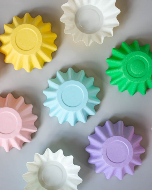 Pastel Mix Bloom Baking Cups