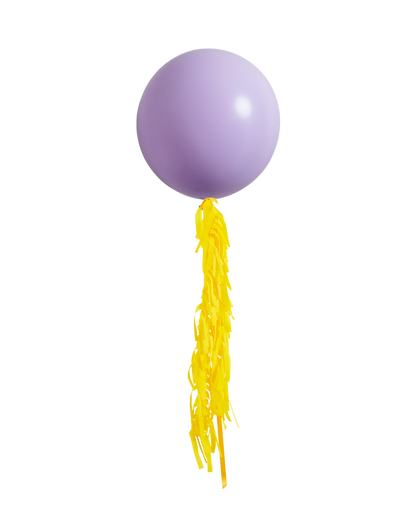Pastel Matte Lilac Jumbo Balloon and Fringe Filled with Helium