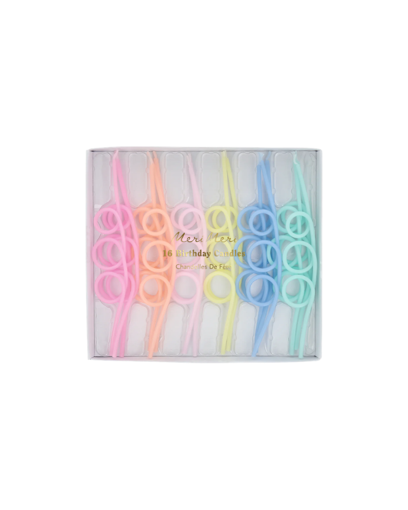 Pastel Rainbow Loopy Candles