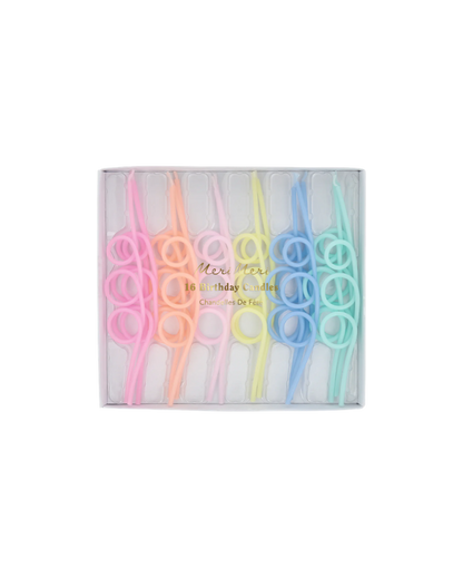 Pastel Rainbow Loopy Candles