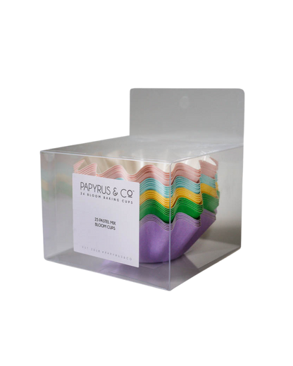 Pastel Mix Bloom Baking Cups