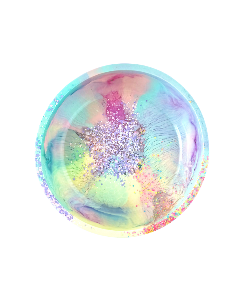 Pastel Neon Resin Bowl