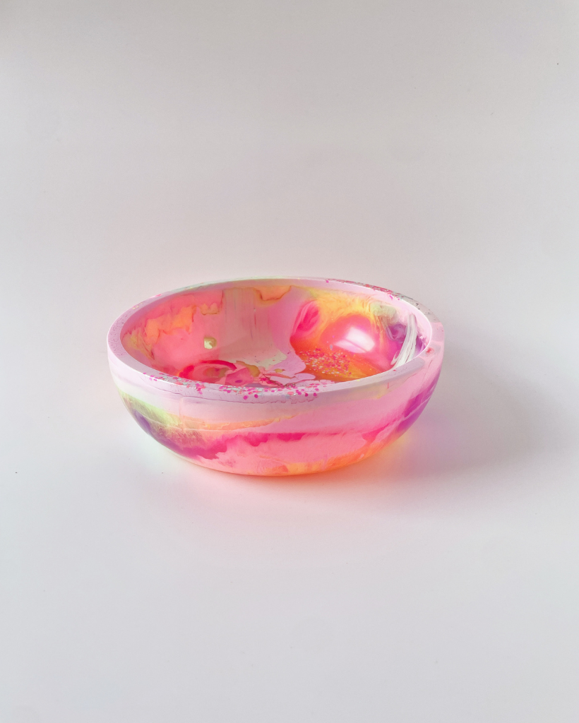 Pastel Neon Resin Bowl