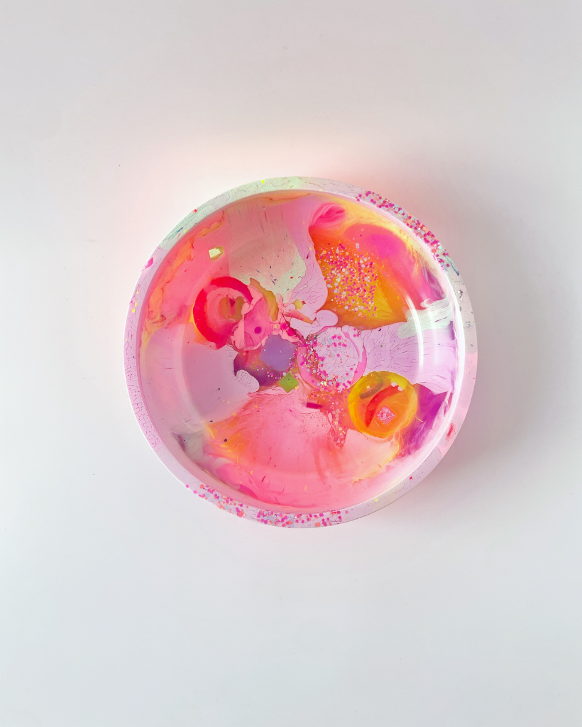 Pastel Neon Resin Bowl