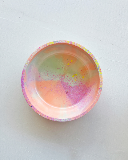 Pastel Neon Resin Bowl