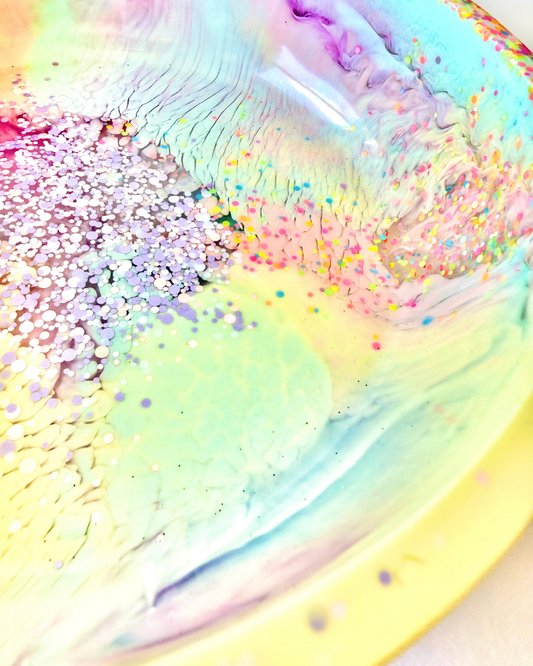 Pastel Neon Resin Bowl