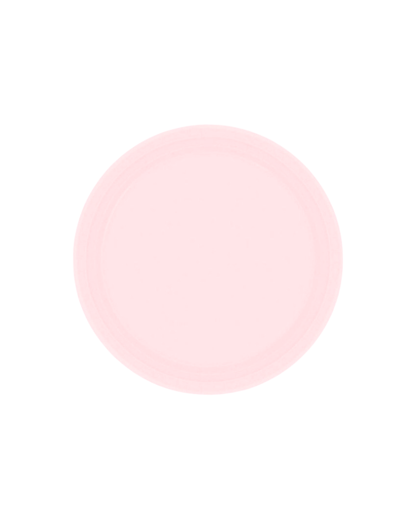 Small Pastel Pink Paper Plates (NPC)