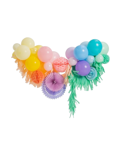Pastel Rainbow Fancy Balloon Garland Inflated