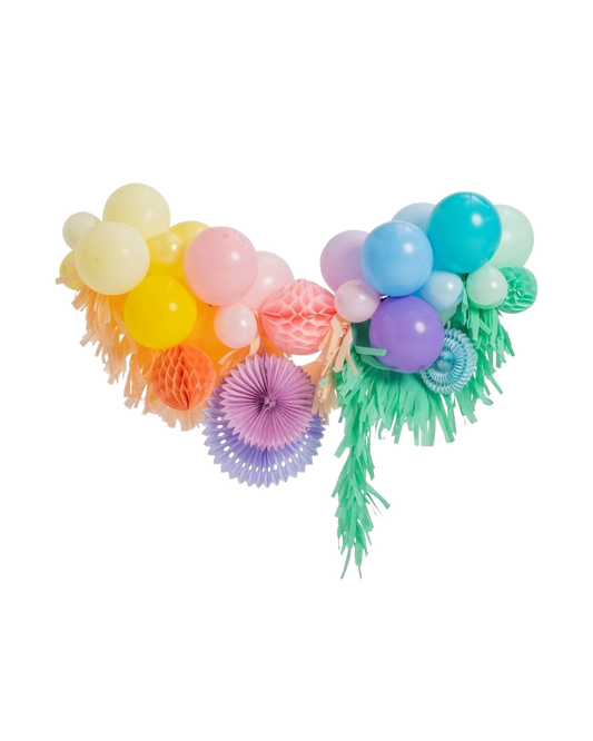 Pastel Rainbow Fancy Balloon Garland Inflated