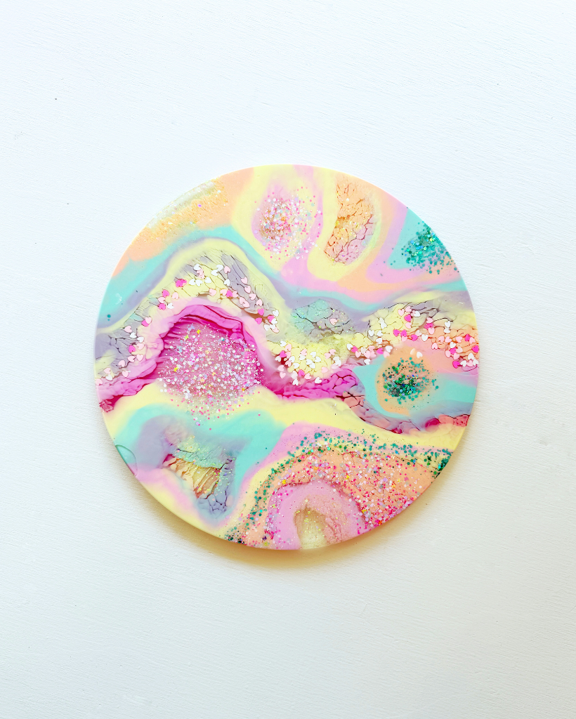 Pastel Neon Resin Platter
