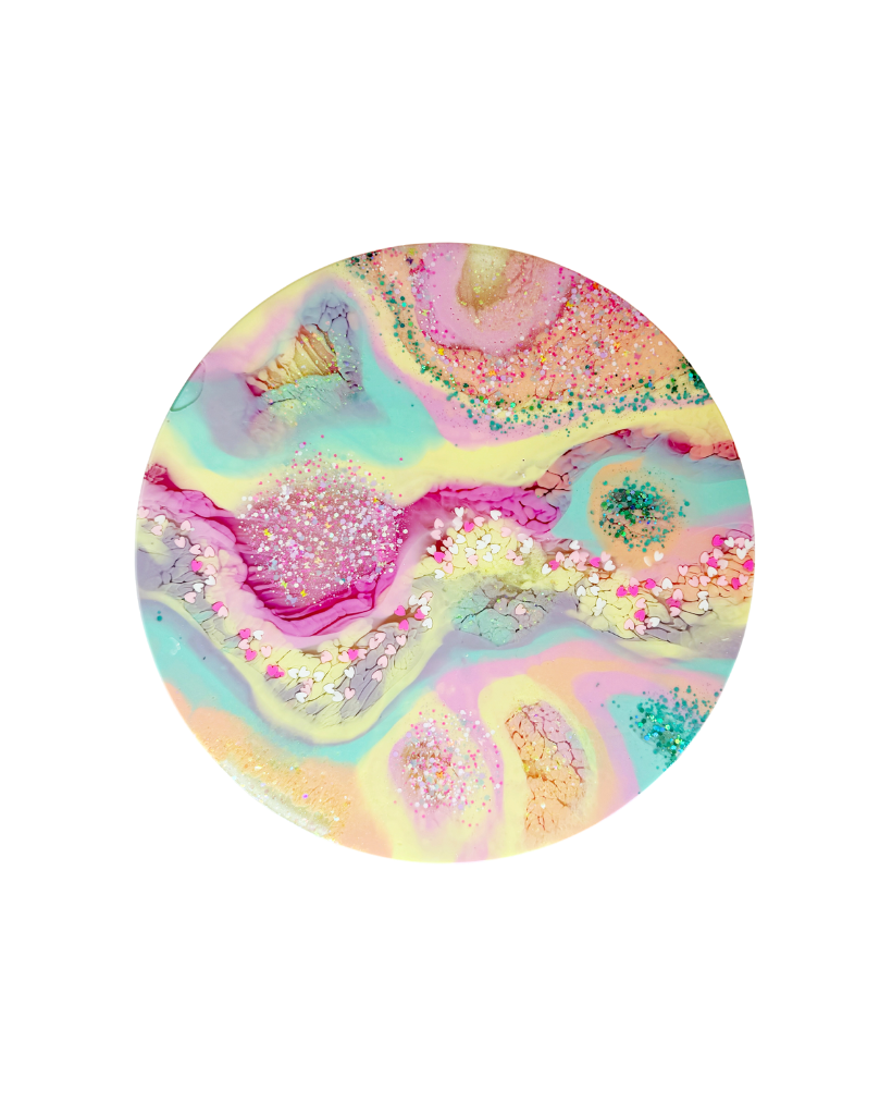 Pastel Neon Resin Platter