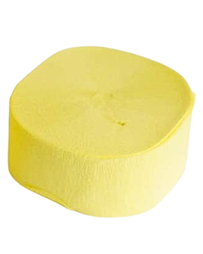 pastel yellow lemon paper streamer roll