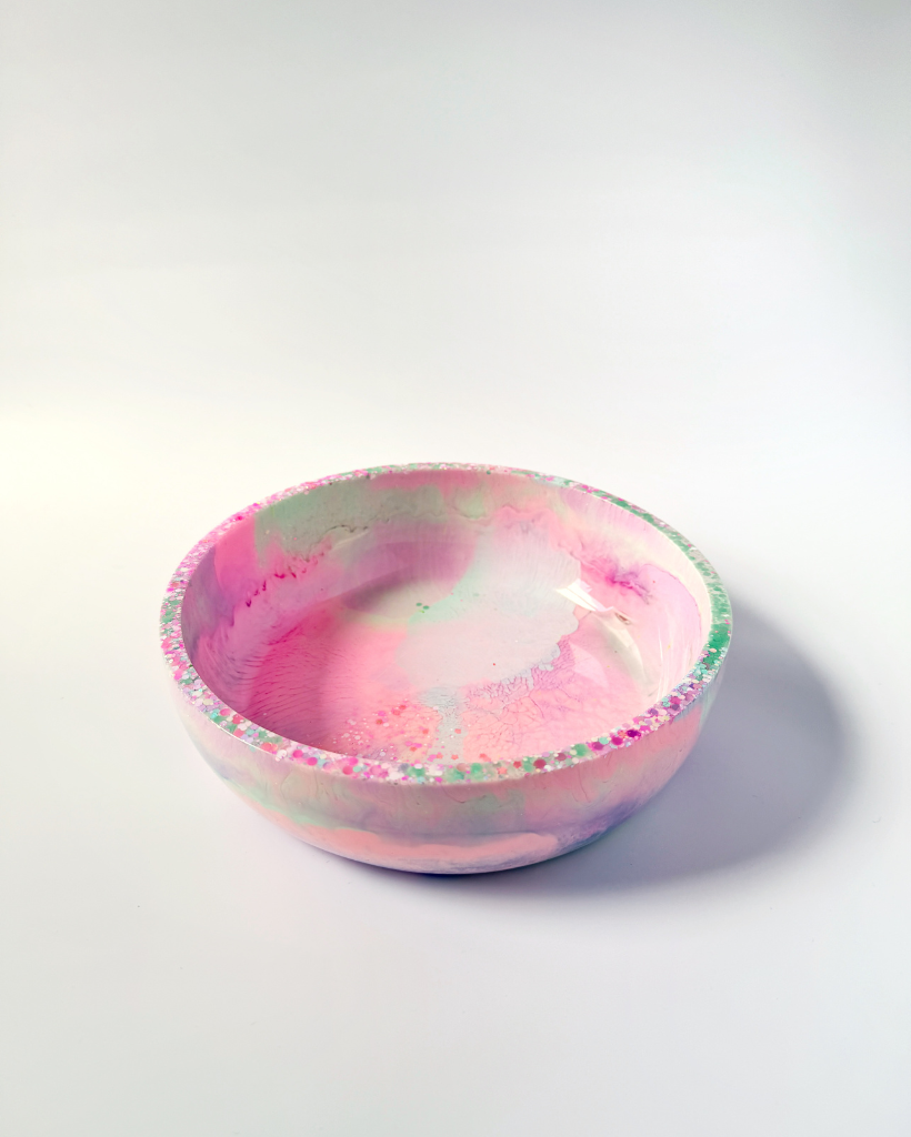 Pastel Rainbow Resin Bowl