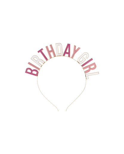 Pink Birthday Girl Headband