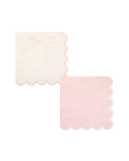 Pink Dainty Bows Cocktail Napkins