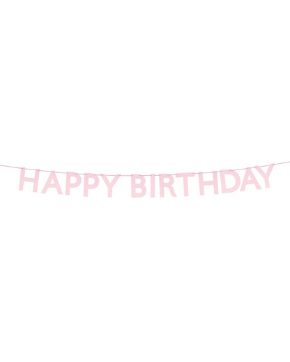 Pink Happy Birthday Garland