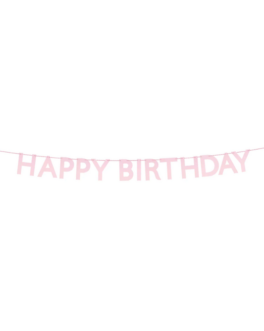 Pink Happy Birthday Garland
