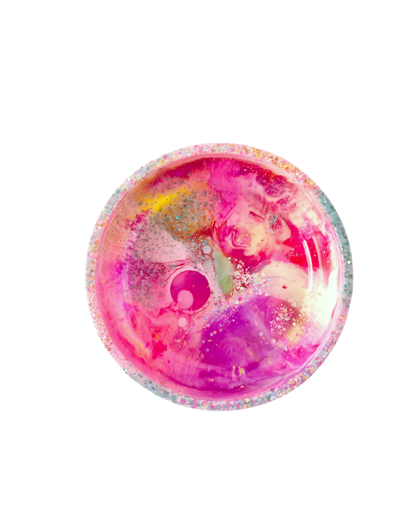 Pink Shimmer Resin Bowl