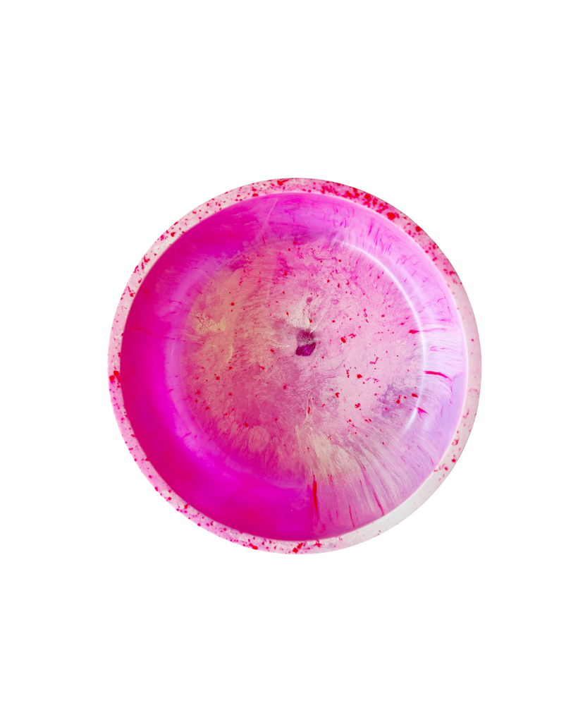 Pink Shimmer Resin Bowl