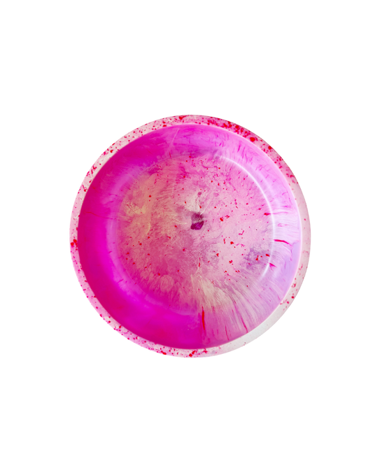 Pink Shimmer Resin Bowl