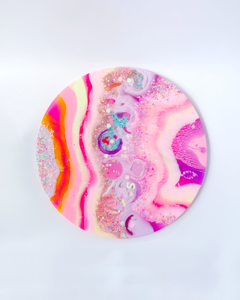 Pink Galaxy Resin Platter