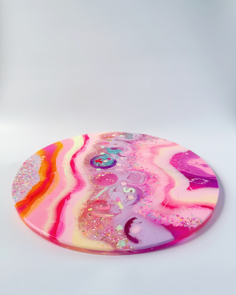 Pink Galaxy Resin Platter