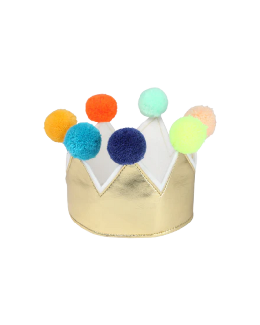 Gold Pom Pom Crown