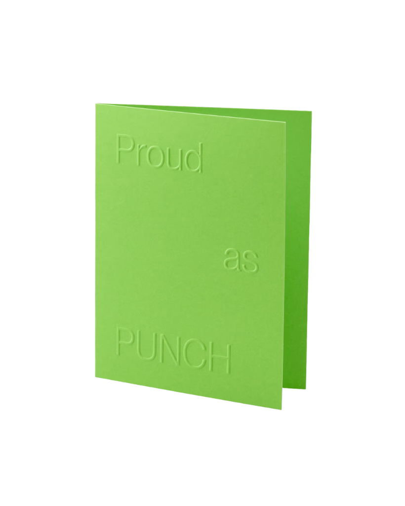 Proud As Punch Card