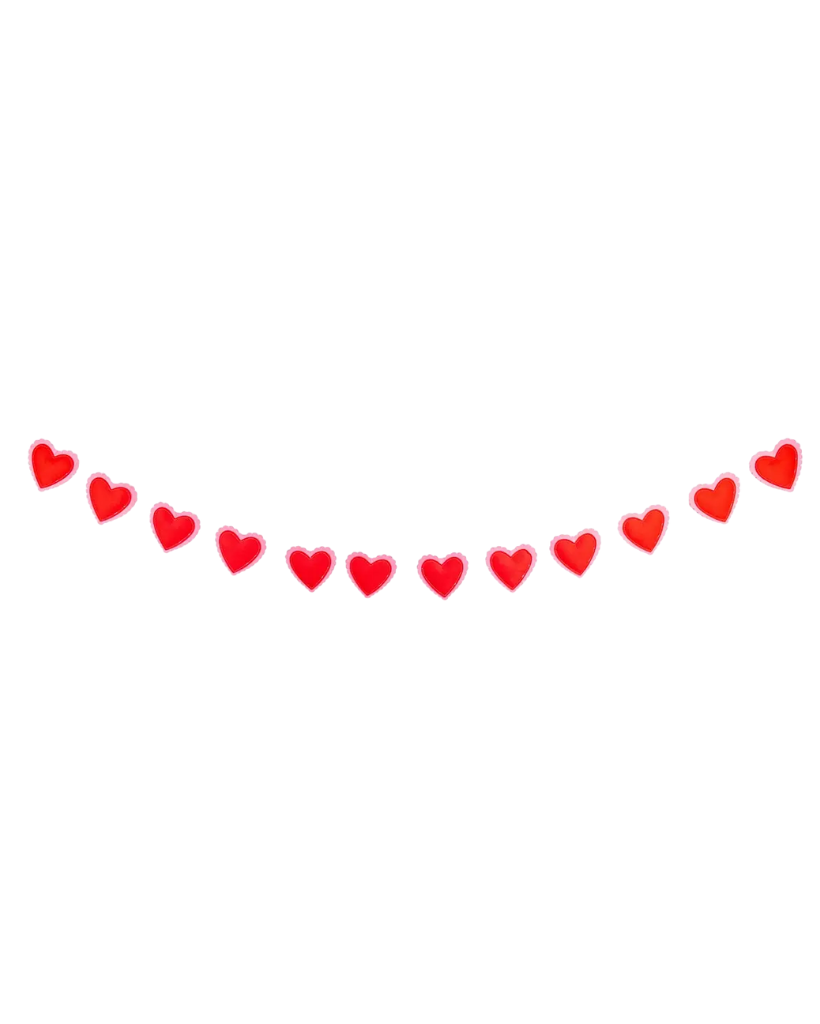 Puffy Heart Felt Banner