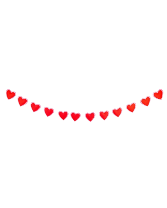 Puffy Heart Felt Banner