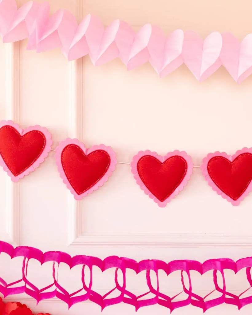 Puffy Heart Felt Banner