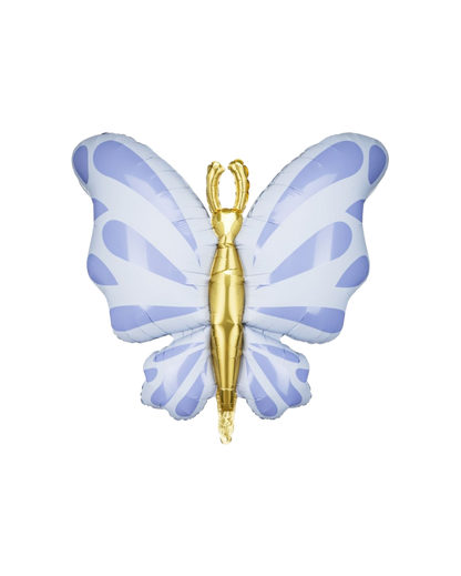 Purple Butterfly Foil Balloon Filled with Helium