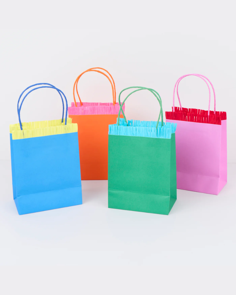 Bright Fringed Party Bags
