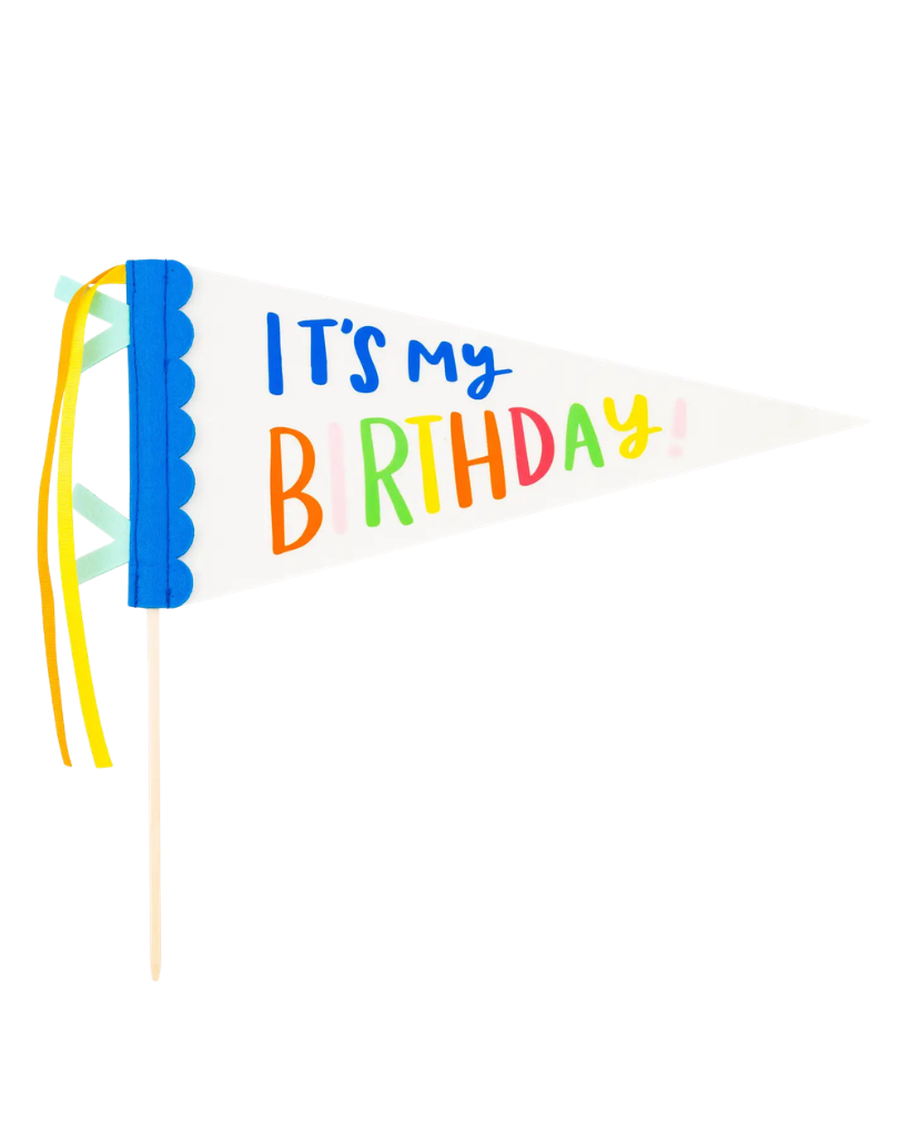 Bright Felt It's My Birthday Pennant