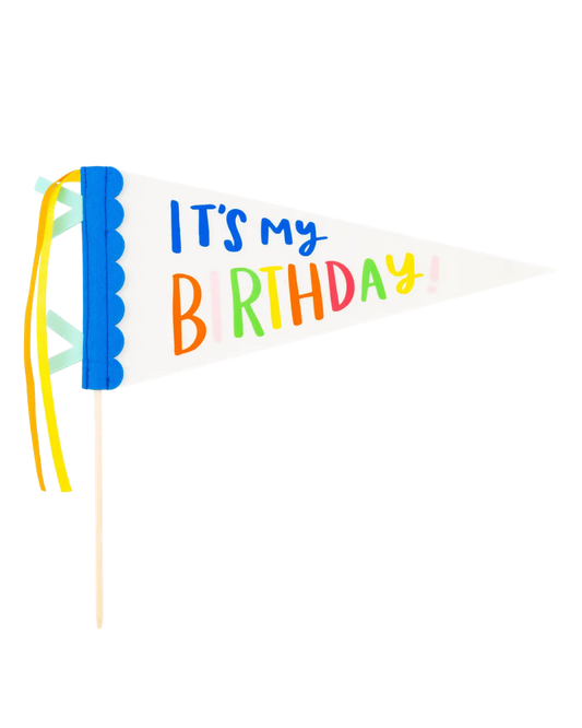Bright Felt It's My Birthday Pennant
