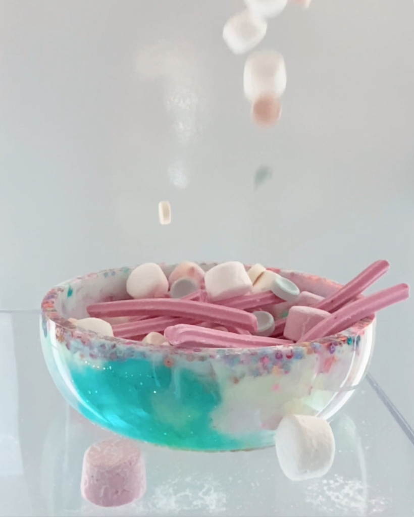 Pastel Rainbow Resin Bowl