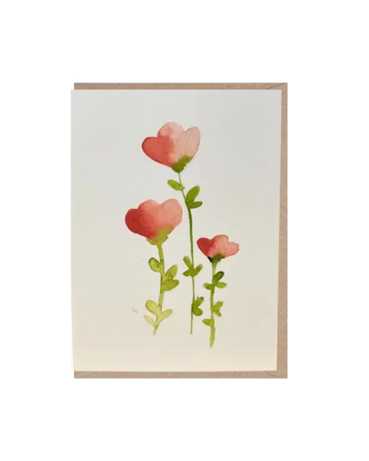 Red Bloom Card