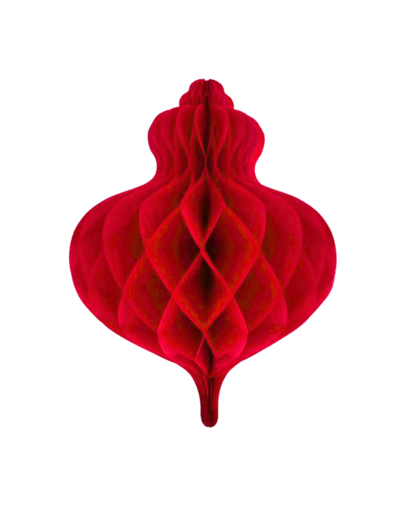 Red 40cm Honeycomb Bauble