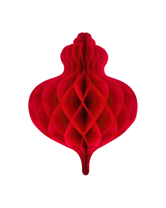 Red 40cm Honeycomb Bauble
