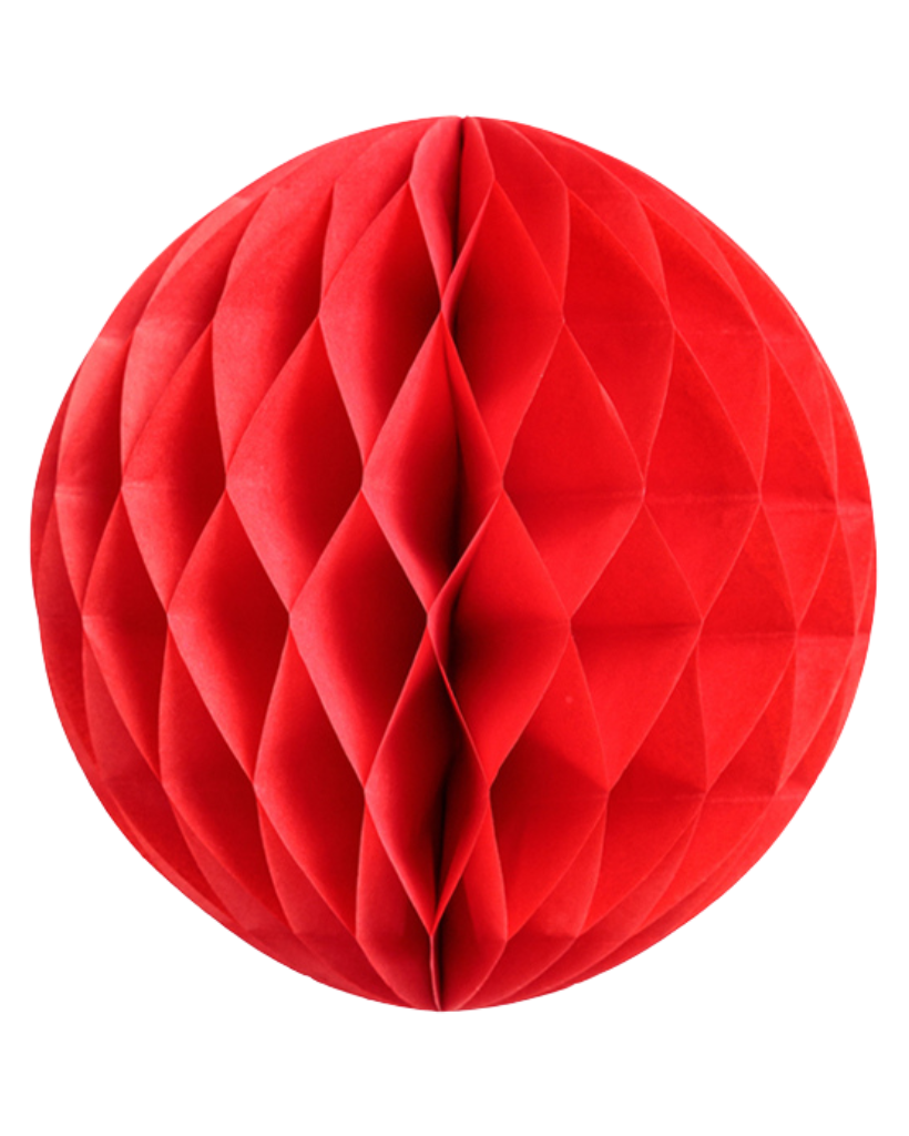 Extra Large Apple Red Honeycomb Ball
