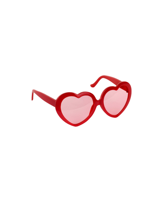 Red Beach Party Heart Glasses