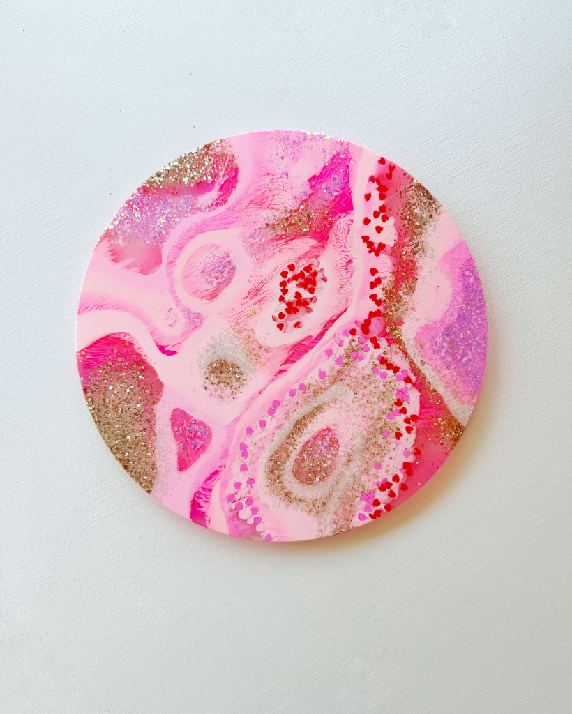 Love Heart Resin Platter
