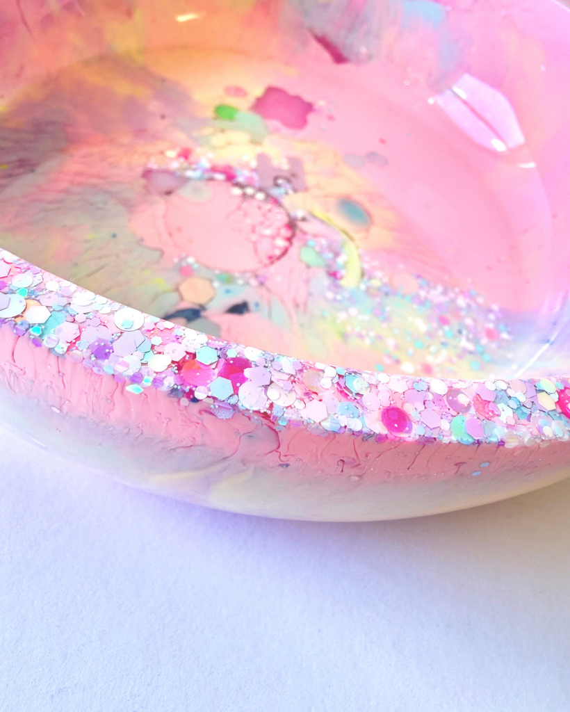 Pastel Rainbow Resin Bowl