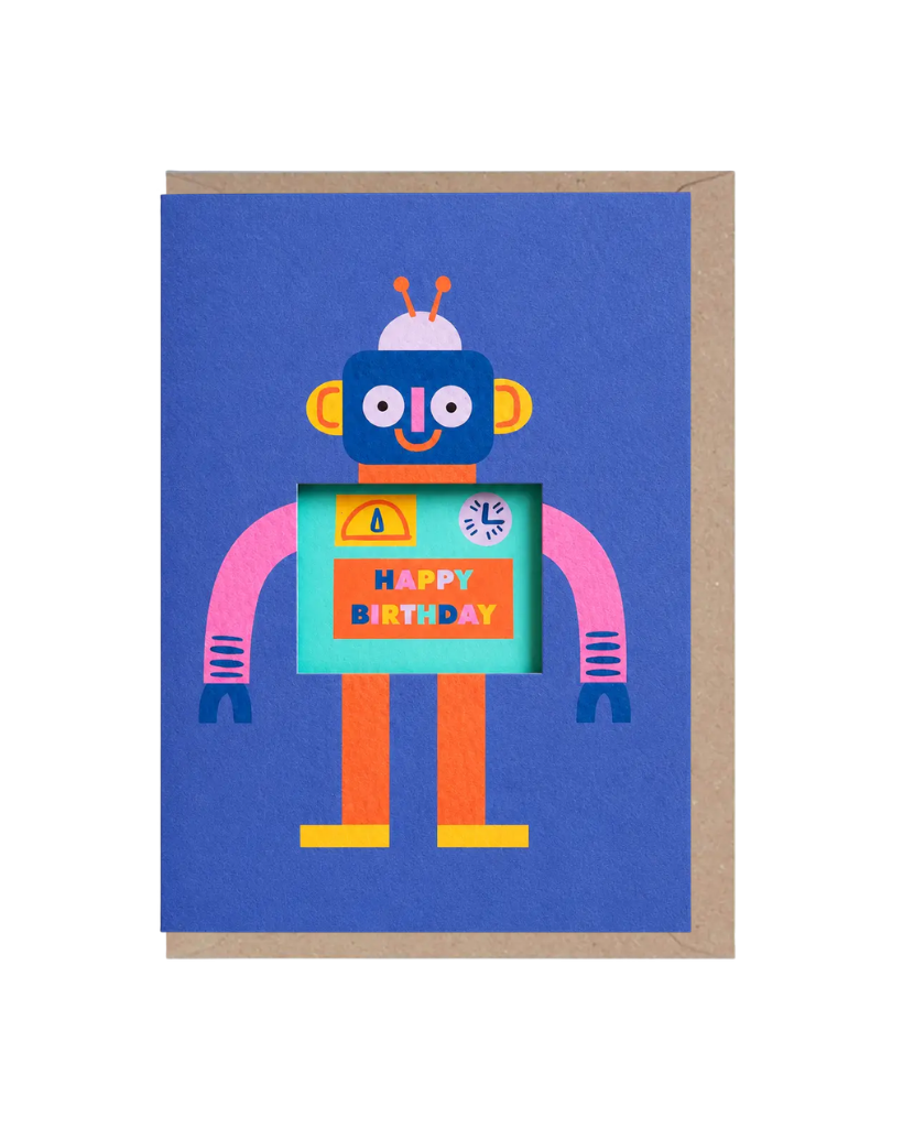 Die Cut Robot Card